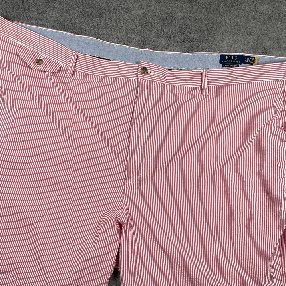 Polo Ralph Lauren Mens 52Bβ Stretch Classic Fit Striped Pink Shorts Preppy Pony